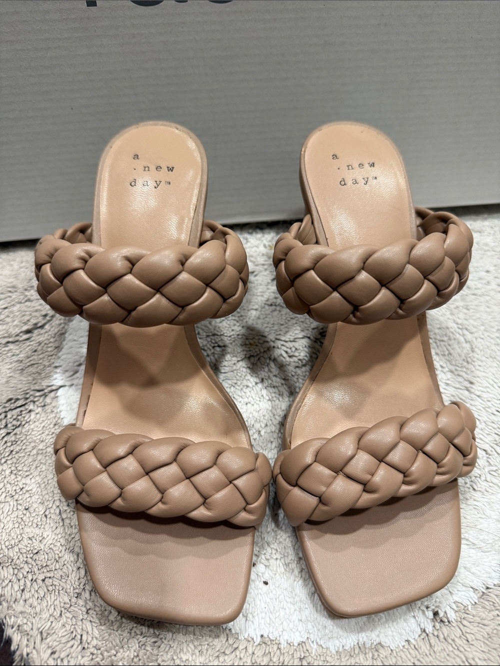 a new day Braided Double-Strap Mules — Taupe